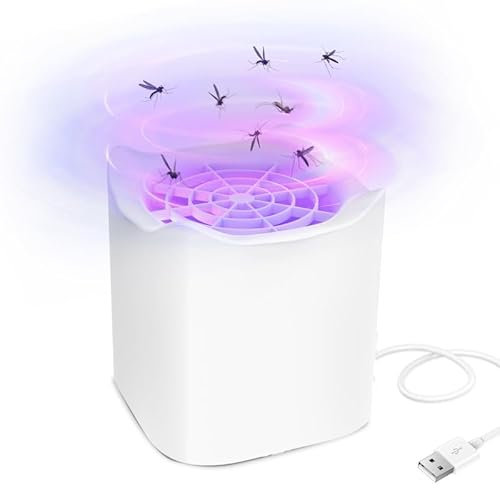 Insecticida eléctrica, USB, trampa para mosquitos, lámpara para mosquitos con luz, trampa para moscas de la fruta para cocina, interior y exterior