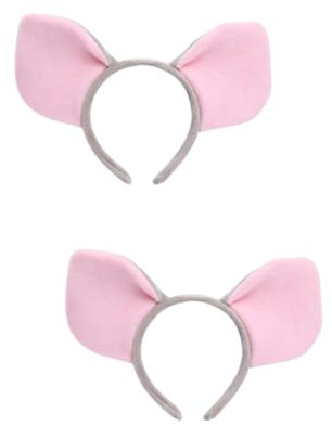 GALPADA 2stücke Cosplay Haarschmuck Mit Schweineohren Graues Haarband Für Party-accessoire Für Karneval Geburtstagsfeiern Und Fotoboxen Leicht Und Rutschfest