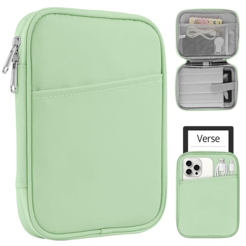 HoYiXi Housse Universel pour 7-8 Pouces for Fire HD 8/Fire HD 8 Plus Compatible iPad Mini (6th Gen) 8.3 2021, iPad Mini 5/4/3/2/1,Tab A8, 7-8 Android Tablet Sleeve Case -Vert