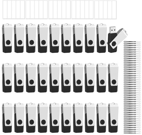 EASTBULL 50 Pack of Flash Drives Bulk 4GB USB 2.0 Flash Drives Pack 4GB USB Drives Bulk Thumb Drives with 50 Strings and Labels