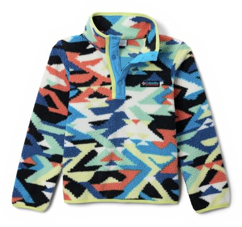 Columbia Helvetia 2 Unisex Helvetia 2 Printed Half Snap Fleece Pull Over, Compass Blue Reflections, Compass Blue, L