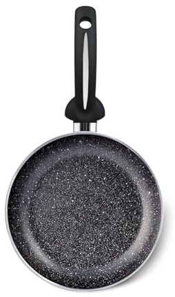 Wintem Padella 16cm in Alluminio con Rivestimento in Pietra Antiaderente - Adatto a Piani Cottura a Induzione, Gas, Elettrico e Vetroceramica - Facile da Pulire, Leggera e Resistente ai Graffi