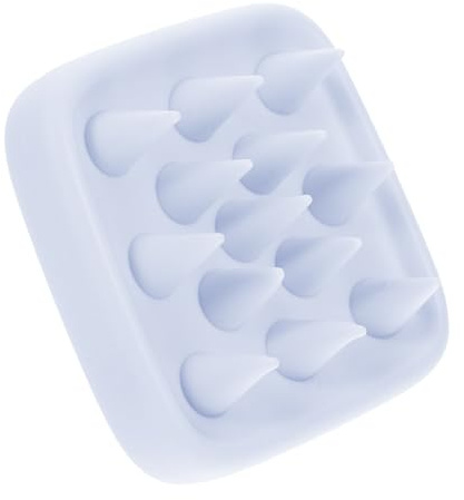 Silikon Kopfhautmassagebürste für Shampoo und Dusche Blau | Handliche Form, Ergonomisches Design, Peeling und Tiefenmassage, Leicht zu Verstauen