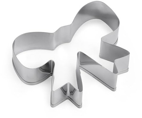 Tagliabiscotti a Fiocco, Acciaio Inossidabile Tagliabiscotti a Forma di Carino Stampo per Biscotti Fiocco per Feste Eventi Cucine Ristoranti Pasticceria