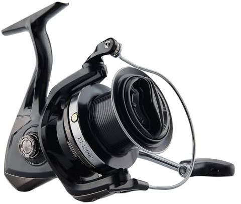 Big Game Surf Spinn-Angelrolle, 8000/12000, 20 kg Zugkraft, spielfreie Lager, Metallrollensitz, Zinklegierung, Getriebe für Salzwasser, Küsten- und Offshore-Angeln