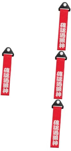 ELAYARD 4 Piezas Correa de Remolque para Coche Decorativa y Funcional Gancho de Arrastre Seguro Fácil Instalación Diseño Deportivo para Parachoques de Vehículos Accesorio Exterior para