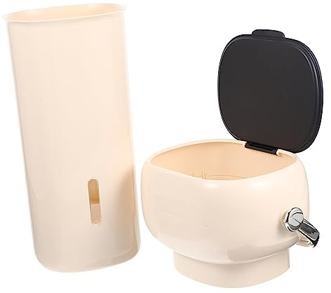CHILDWEET Caja de Almacenamiento de Copa de Agua dispensador de Taza de baño portavasos de baño Titulares hogar Cajas organizadoras dispensador de Tazas de café portavasos AbS Beige