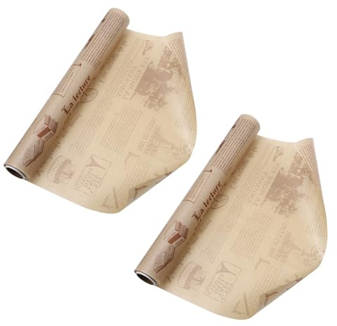 Papel de Hornear Absorbente de Aceite 2 Rollos de Papel Marrón