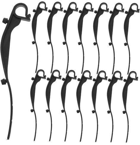 SEWACC 50 Pack Gutter Guard Installation Clips Plastic Gutter Mesh Clips Windproof Fixing Hooks for Roof Drainage Maintenance Leaf Guard Fasteners Universal Attachment Clips