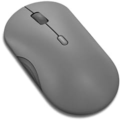 Lenovo Ratón inalámbrico Bluetooth 350, clic silencioso, 3 niveles DPI (1000, 1600, 2400), duración de la batería de 36 meses, emparejamiento de 2 dispositivos, gris luna