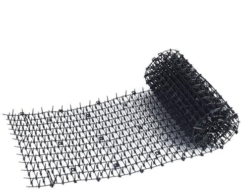 Anti Cat Spikes 30 x 200 cm Schwarz Anti Katze Spike Kunststoff Katzenschreck Spikes Katze Scat Matte Prickle Streifen mit 8 Stück U-förmigen Heringen Abwehrmatte für Garten Zaun Haus