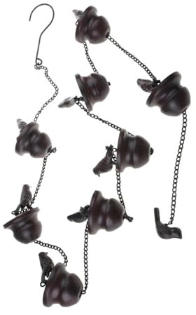 ERETYRET Catena da Pioggia da 2,4 Metri Catena da Pioggia Black-Bird Grondaia di Scarico Del'acqua for La Decorazione del Pluviale del Tetto del Parco del Giardino con Gancio Facile Installazione
