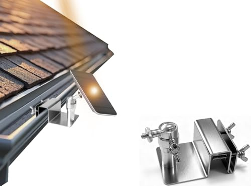 Support de gouttière pour caméra eufy Security 2C/2C Pro, 2/2 Pro, 3C/S300, 3/S330, eufyCam SoloCam S220/C210, compatible avec les caméras et les panneaux solaires utilisant des vis 1/4 pouce