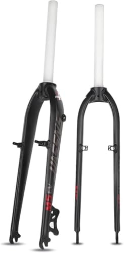 Kcolic Forcella Rigida Mountain Bike 26/27,5 Pollici Forcella Bicicletta Freno Disco/V-Brake Dritta Senza Filettatura 1-1/8 Pollici Forcella Rigida Lega Alluminio Ultraleggera QR 9 X 100 Mm A,26