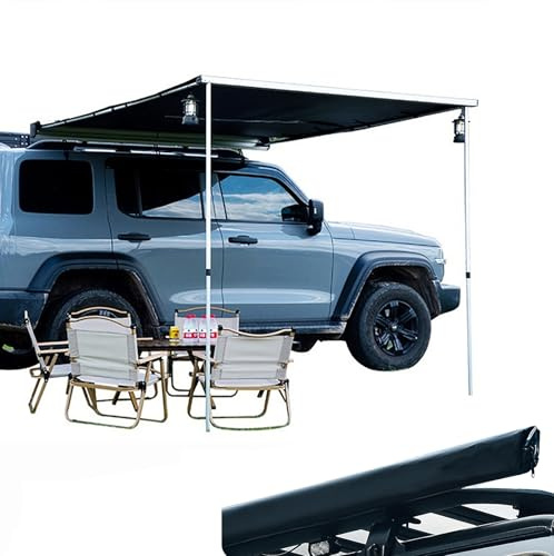 Pounjsd Toldo Caravana Impermeable Toldos, Extraíble Lona Sombra Exterior, Toldo para Coche Camper y Caravana, UV 50+ Protección UV 5000mm Impermeable, para Camiones Furgonetas Autocaravanas