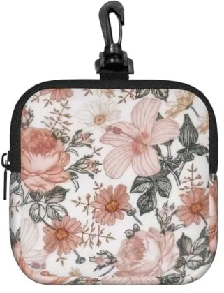 AYYQWE Sac de rangement carré imprimé Tour Eiffel Fleur Paris Trousse de toilette Voyage Cosmétique Bureau Commuting Cadeau Organisateur Pochette