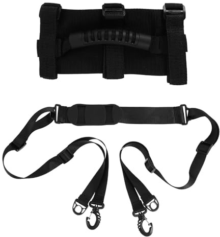 CALLARON Bandoulière pour Scooter Noire Réglable 2 Pièces PP Pom PVC