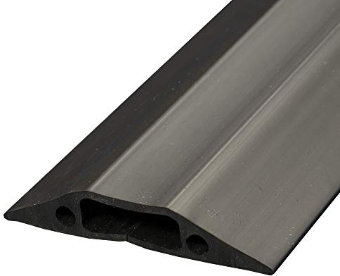 1.5m x 68mm Heavy Duty Rubber Floor Cable Safety Cover Protector - Conduit Tunnel Sleeve – Great for Home (Garage), Office, Warehouse – Walk Over Wire Management - Loops