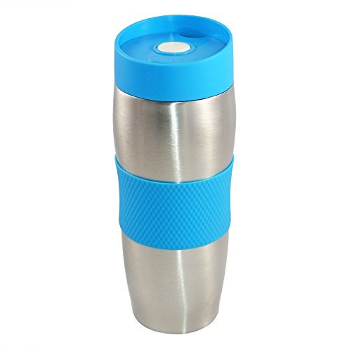 Cenocco CC-6000 - Tazza isotermica, 380 ml, con coperchio rimovibile, colore: Blu