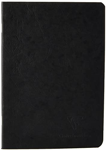 Clairefontaine 733101C Heft AgeBag, DIN A5, 14,8 x 21 cm, blanko, ideal für Ihre Notizen und Zeichnungen, 48 Blatt, 1 Stück, schwarz