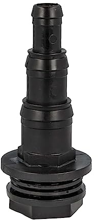tecuro Durchführung 1 Zoll AG x Schlauchtülle Ø 12/19/25 mm - PP schwarz
