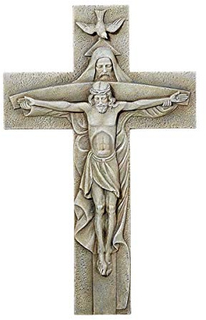 Avalon Gallery Trinity Garden Cross, Resin with Stone Finish, 12 Tall x 7.5 Wide, Inspirational