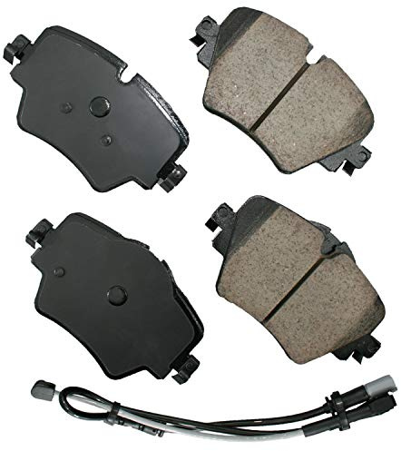 Akebono EUR1892 Ultra-Premium Ceramic Front Disc Brake Pads , GREY