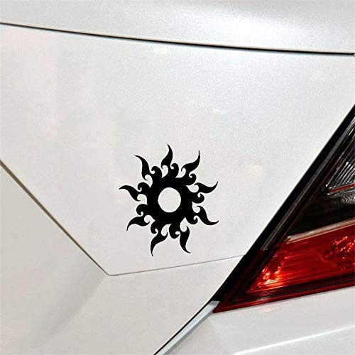Silhouette Swirled Sun Tattoo Fun Window Sticker Vinyl Decal 12.4CM x 14.1CM