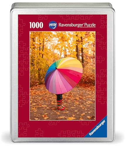Ravensburger Fotopuzzle - 1000 Teile Puzzle zum Selbstgestalten - personalisierte Fotogeschenke für Kinder und Erwachsene (Verpackung: Metallbox Rot, 1000 Teile - Hochformat)