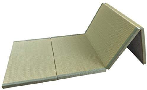 Japanische traditionelle Tatami-Matte/Futon-Matratze, fest und bequem/natürliches Gras/faltbar, leicht zusammenklappbar, ideal für Bett, Meditation, Yoga, Zen-Room/japanische Tearoom, 3,5 cm dick,