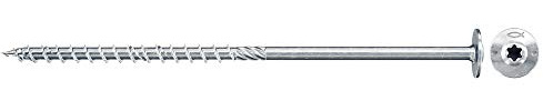 fischer Power-Fast FPF-ST 6, 0 x 60 A4P - Spanplattenschrauben mit Teilgewinde und Senkkopf, zur Befestigung von Tragenden Bauteilen in Holz, Nicht Rostender Stahl - 100 Stück - Art.-Nr. 657310