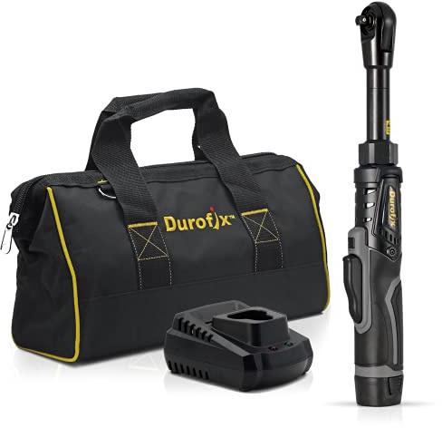Durofix RW1216-3P G12 Series 12V Li-ion Cordless 3/8” 60 ft-lbs. Extended Ratchet Wrench Tool Kit with 1 Batteries and Canvas Bag