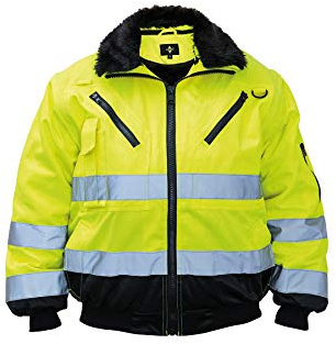 Hi-Vis - Giacca da pilota, colore: giallo, taglia M