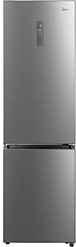 Midea Frigorífico Combi No Frost 60 cm ancho x 188 cm - Nevera combi libre instalación 224 L + 86 L Congelador - Refrigerador de bajo consumo con congelador vertical No Frost (2,00 m Inox)