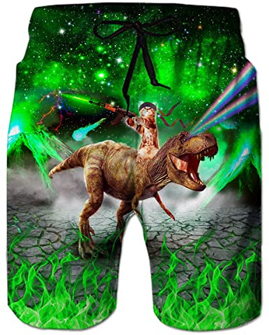 Tuonroad Badbyxor för herrar, roliga, öl, färgglada 3D-badshorts, snabbtorkande, kortbyxor, badbyxor för män och pojkar, med nätfoder, storlek S–3XL, XL