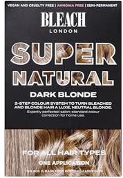 BLEACH LONDON DARK BLONDE SUPER NATURAL KIT - Semi-permanent dark blonde colour correction kit
