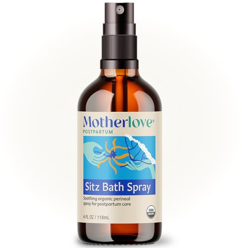 Motherlove Sitz Bath Spray (4 oz Value Size) Sitz Bath for Postpartum Care—Herbal Perineal Spray w/Witch Hazel—USDA Organic, Vegan, & Cruelty Free