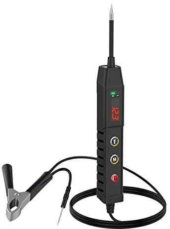 BELEY DC 9V-30V Spannungsprüfer Kfz Prüflampe Auto Schwarz Fahrzeug Circuit Tester mit Digitalanzeige 4 Diagnosemodi für Suche nach elektrischen Problemen im Auto oder Fehlersuche im Autos