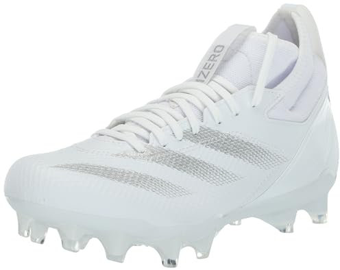 adidas Adizero Impact American Football Sneaker, Unisex, Erwachsene, Weiß/Silber/Metallic/Weiß
