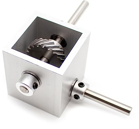 LeTkingok Boîte Inversée à Angle Droit de Transmission à Vis Sans Fin de Turbine Micro 1:2, Réducteur D'angle de 90 Degrés Dispositif D'angle D'arbre de 6mm