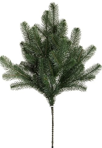 künstlicher Tannenast/Weihnachtszweig Karpaten Spritzguss groß, Farbe: dunkelgrün