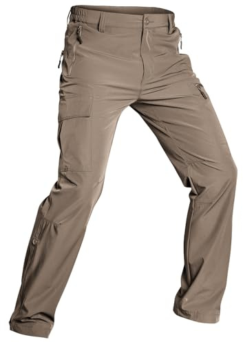 Wespornow Pantalones de Senderismo para Hombre, Ligeros, de Secado rápido, Impermeables, para Viajes, Camping, Caza, Pesca, tácticos | Ligero, resistente al agua, verano, 5 bolsillos, ideal para exteriores, pesca, camping