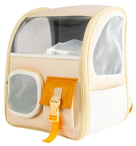 GOOPEEG Katzenrucksack Katzentasche Haustier-Tragerucksack, Transparentes Fenster, Katzen-Reisetasche, Multifunktionale Haustier-Tragetasche Haustier Rucksäcke Für Katzen