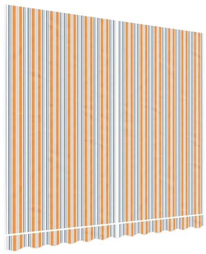 vidaXL Tissu de Remplacement pour auvent Rayures Multicolores 3x2,5 m, Dessus d'auvent de Remplacement, Parasol de terrasse, Tissu de Rechange pour auvent