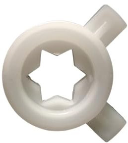 ZeAda Weiße Modellierkappe, Ersatzteil, Hexagramm-Stern-Düsendeckel for Eismaschinen-Zubehör, Softeismaschinen, 37 mm Innendurchmesser