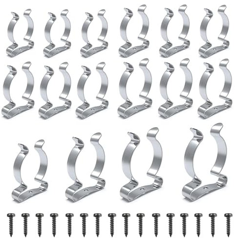 16 Pcs Tool Holder Garage Shed Storage Grip Tidies Wall Mounted,Tool Clips Storage,ToolSpring TerryClips 13/16/ 19/ 25mm,Wall Mounted ToolSpring Terry Clips for Garages Sheds Yards Cupboards