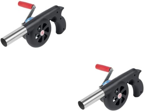 SUPVOX Lot De 2 Ventilateurs De Camping En Acier Inoxydable Pour Barbecue En Plein Air