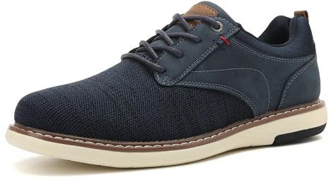 ANALEAF Men's Oxfords Lace-up Shoes Business Classic Sneakers Blue