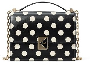 Kate Spade New York Women's Deco Leather Flap Chain Crossbody Shoulder Bag, One Size