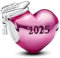 PHCLASY Chapeau graduation en forme de coeur rose Diplôme Charms Pendentif Breloque Compatible Pour Bracelets 2025 Graduation Cadeaux Pour les Femmes